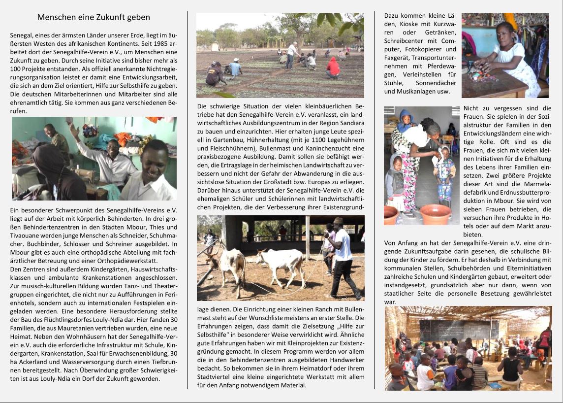 Flyer Senegalhilfe-Verein